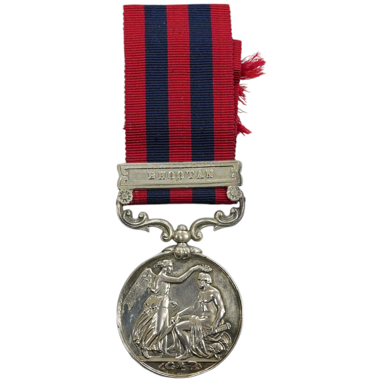 An India General Service Medal with Bhootan clasp to 966 T.Robinson H Ms 55th Regt